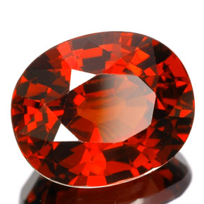 Hilo de espesartita Naranja rojizo natural de 6.63 ct, Corte Óvalo, IF