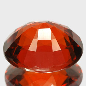 Granate espesartita naranja natural de 6,01 ct, corte óvalo, IF