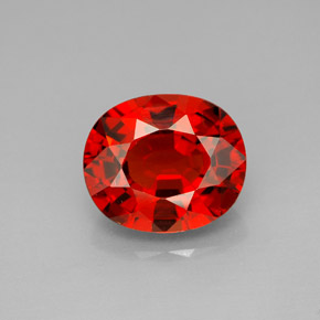 Granate espesartita naranja natural de 5,24 ct, corte óvalo, VVS