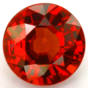 Hilo de espesartita Naranja rojizo natural de 5.51 ct, Corte Redondo, IF