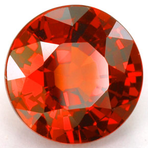 Hilo de espesartita Naranja rojizo natural de 5.51 ct, Corte Redondo, IF