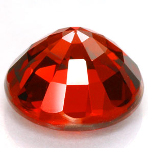 Hilo de espesartita Naranja rojizo natural de 5.51 ct, Corte Redondo, IF