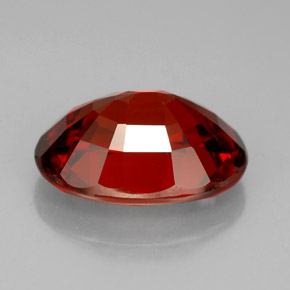 Hilo de espesartita Roja Anaranjada natural de 5.68 ct, Corte Óvalo, VVS-VS