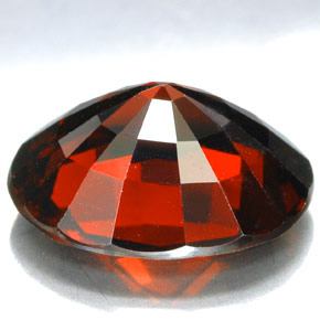 Hilo de espesartita Roja natural de 9.53 ct, Corte Óvalo, VVS-VS