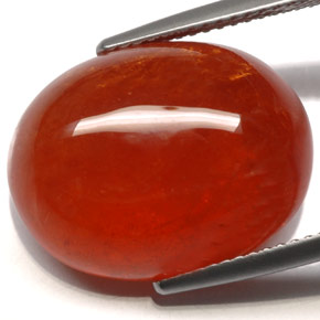 Granate espesartita naranja natural de 24,88 ct, transparente, transparente / translúcido