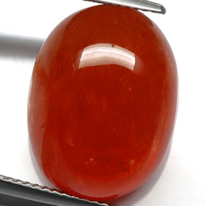 Granate espesartita naranja natural de 24,88 ct, transparente, transparente / translúcido
