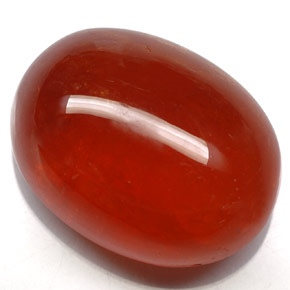 Granate espesartita naranja natural de 24,88 ct, transparente, transparente / translúcido