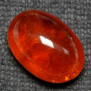 Granate espesartita naranja natural de 19,29 ct, transparente, transparente / translúcido