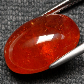 Granate espesartita naranja natural de 19,29 ct, transparente, transparente / translúcido