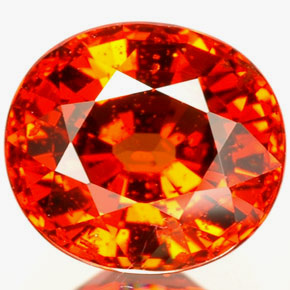 Hilo de espesartita Naranja rojizo natural de 2.94 ct, Corte Óvalo, VS-SI