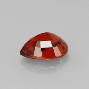 Granate espesartita naranja natural de 1,98 ct, en forma de pera, VVS-VS