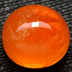 Hilo de espesartita Naranja mandarina natural de 15.44 ct, Transparente, Transparente / Translúcido