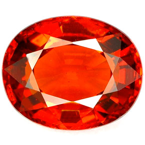 Hilo de espesartita Naranja natural de 3.01 ct, Corte Óvalo, VVS