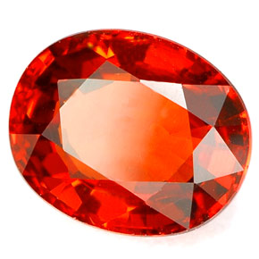 Hilo de espesartita Naranja natural de 3.01 ct, Corte Óvalo, VVS