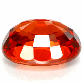 Hilo de espesartita Naranja natural de 3.01 ct, Corte Óvalo, VVS