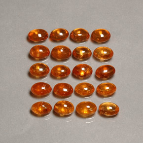 Gemas de granate espesartita naranja natural de  ct, transparente, transparente / translúcido