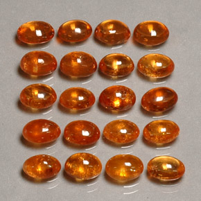 Gemas de granate espesartita naranja natural de  ct, transparente, transparente / translúcido