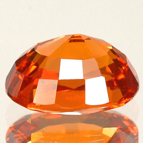 Granate espesartita naranja natural de 1,74 ct, corte óvalo, VVS-VS