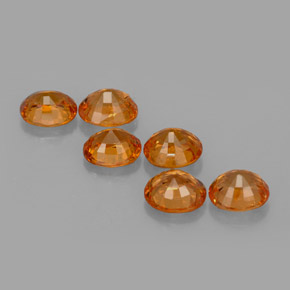 Gemas de granate espesartita naranja natural de 4,85 ct, corte óvalo, VS-SI