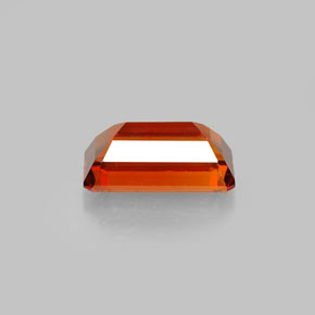 Granate espesartita naranja natural de 2,19 ct, corte esmeralda, VVS-VS