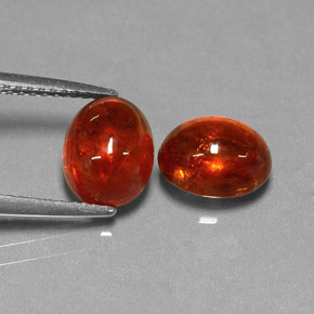 Gemas de granate espesartita naranja natural de  ct, transparente, transparente / translúcido