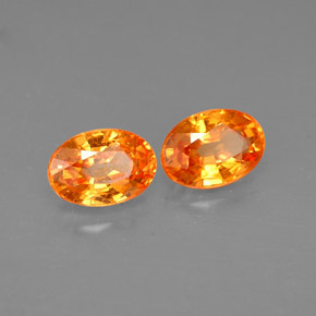Gemas de granate espesartita naranja natural de  ct, corte óvalo, VS-SI