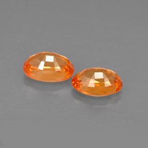 Gemas de granate espesartita naranja natural de  ct, corte óvalo, VS-SI