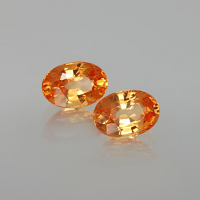 Gemas de granate espesartita naranja natural de  ct, corte óvalo, VS
