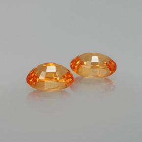 Gemas de granate espesartita naranja natural de  ct, corte óvalo, VS
