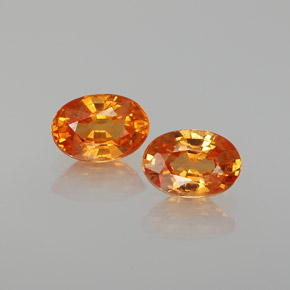 Gemas de granate espesartita naranja natural de  ct, corte óvalo, VS