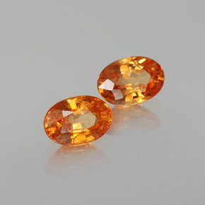 Gemas de granate espesartita naranja natural de  ct, corte óvalo, VS