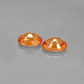 Gemas de granate espesartita naranja natural de  ct, corte óvalo, VS