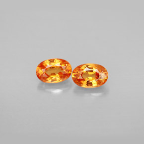 Gemas de granate espesartita naranja natural de  ct, corte óvalo, VS