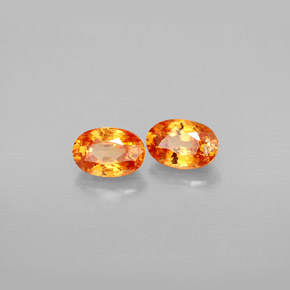 Gemas de granate espesartita naranja natural de  ct, corte óvalo, VS