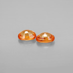 Gemas de granate espesartita naranja natural de  ct, corte óvalo, VS