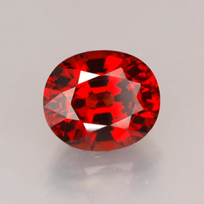 Granate espesartita naranja natural de 2,36 ct, corte óvalo, VVS-VS