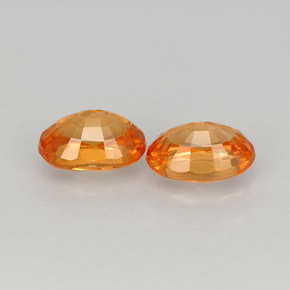Gemas de granate espesartita naranja natural de  ct, corte óvalo, VS-SI