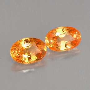 Gemas de granate espesartita naranja natural de  ct, corte óvalo, VS