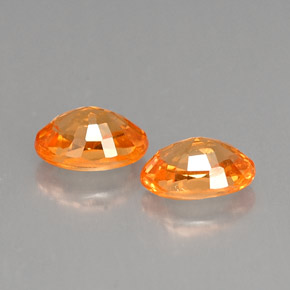 Gemas de granate espesartita naranja natural de  ct, corte óvalo, VS