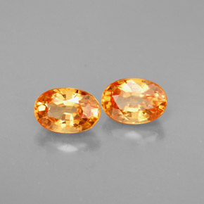 Gemas de granate espesartita naranja natural de  ct, corte óvalo, VS-SI