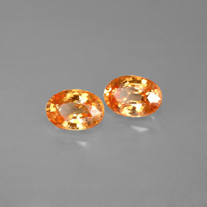 Gemas de granate espesartita naranja natural de  ct, corte óvalo, VS