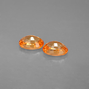 Gemas de granate espesartita naranja natural de  ct, corte óvalo, VS