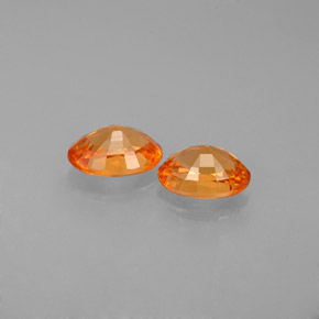 Gemas de granate espesartita naranja natural de  ct, corte óvalo, VS