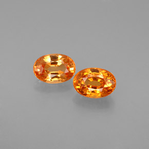 Gemas de granate espesartita naranja natural de  ct, corte óvalo, VS