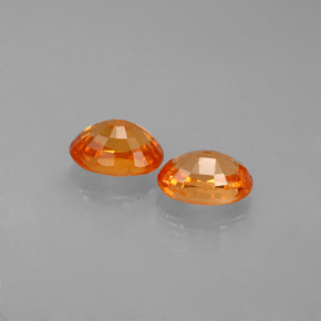 Gemas de granate espesartita naranja natural de  ct, corte óvalo, VS