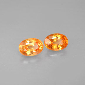 Gemas de granate espesartita naranja natural de  ct, corte óvalo, VS-SI