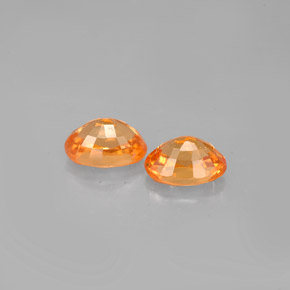 Gemas de granate espesartita naranja natural de  ct, corte óvalo, VS-SI