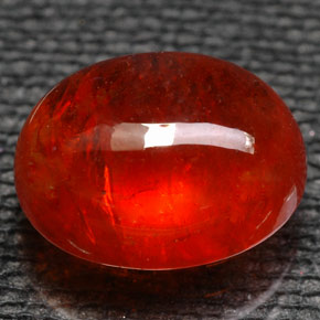 Hilo de espesartita Naranja mandarina natural de 7.62 ct, Transparente, Transparente / Translúcido