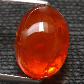 Granate espesartita naranja natural de 6,07 ct, transparente, transparente / translúcido