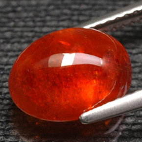 Granate espesartita naranja natural de 6,07 ct, transparente, transparente / translúcido
